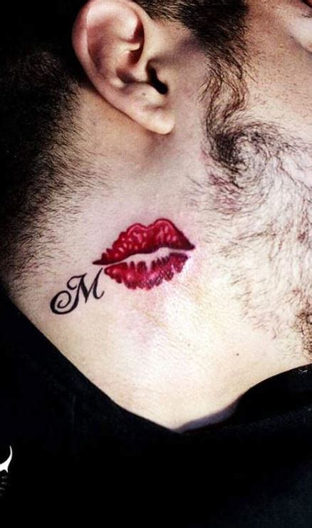 lips on the neck tattoo meaning|lips tattoo on males meaning.